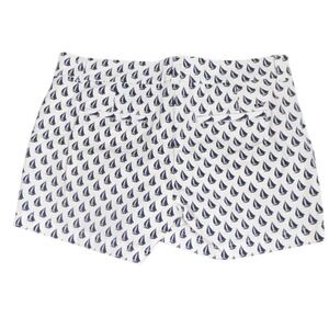 Vineyard Vines Sailboat Print Shorts Casual Summer Nautical Women's Size 6